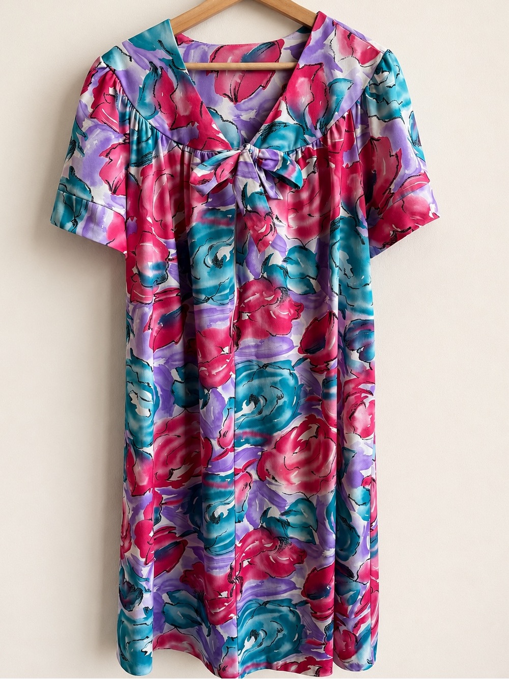 California Miss Vintage Bright Floral House Dress mumu